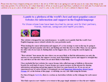Tablet Screenshot of bestcancersites.com